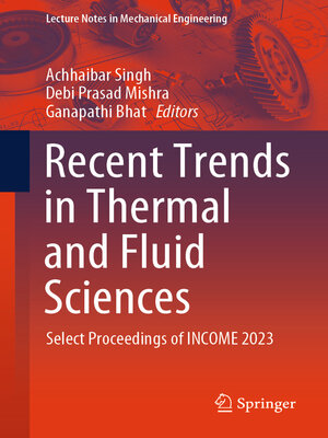 cover image of Recent Trends in Thermal and Fluid Sciences